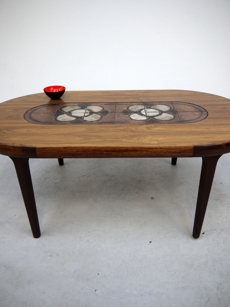 Danish – Large Rosewood Tiled Coffee Table