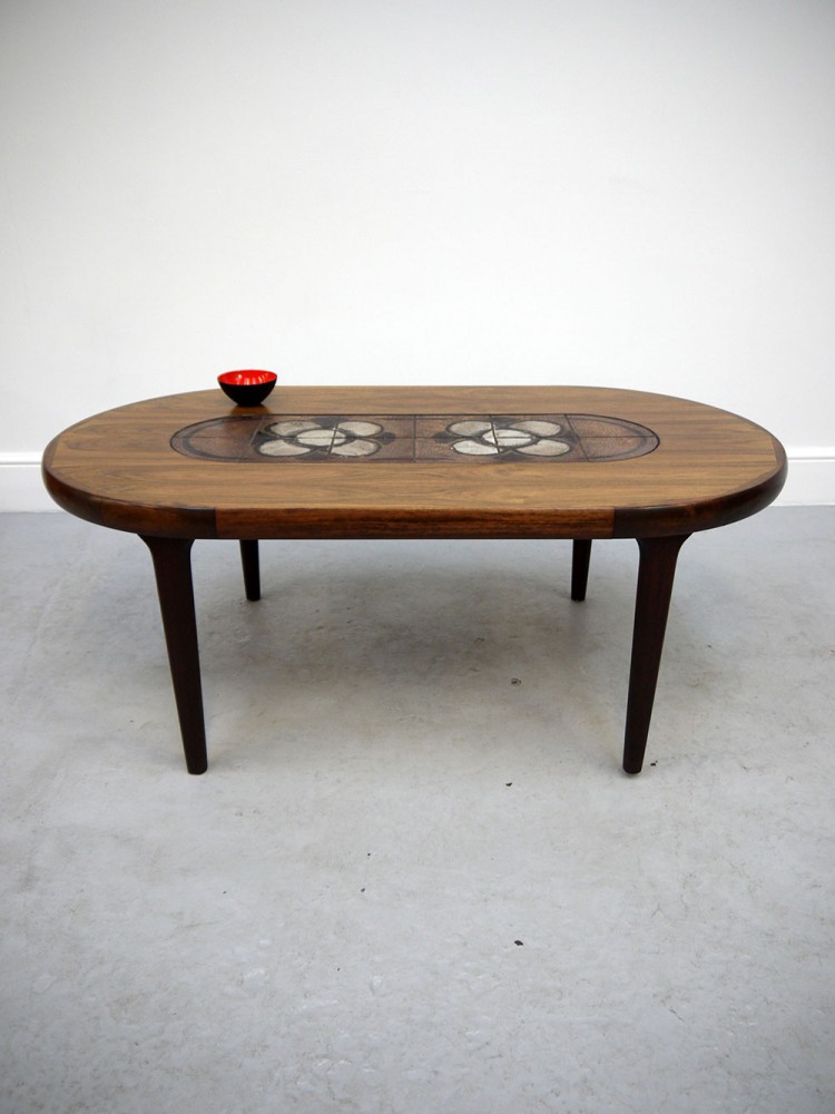 Danish – Large Rosewood Tiled Coffee Table