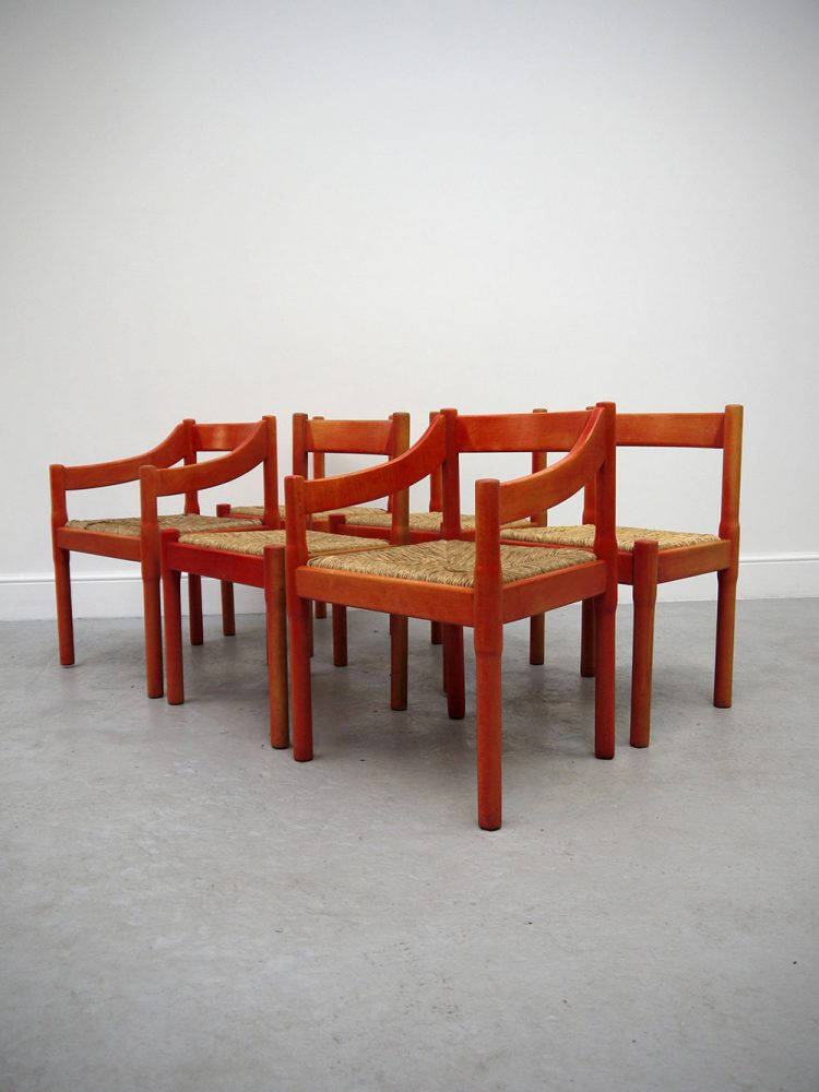 Vico Magistretti – Set of Six Carimate Chairs