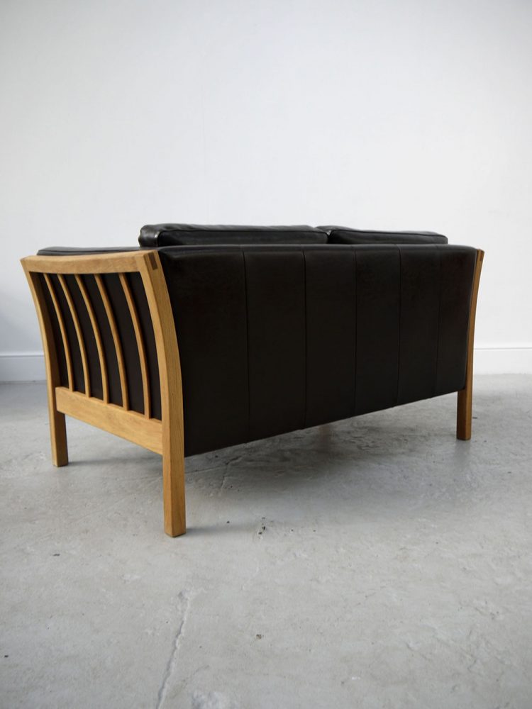 Engell – Danish Two Seat Leather and Oak Sofa