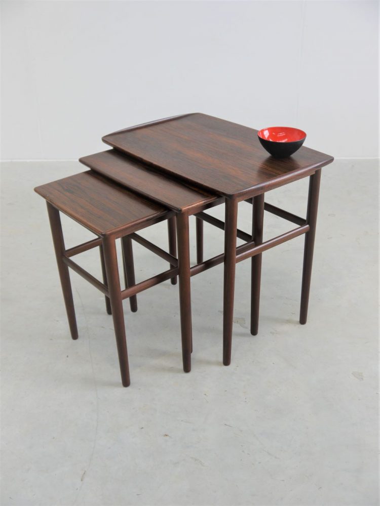 Danish – Rosewood Nest of Three Tables
