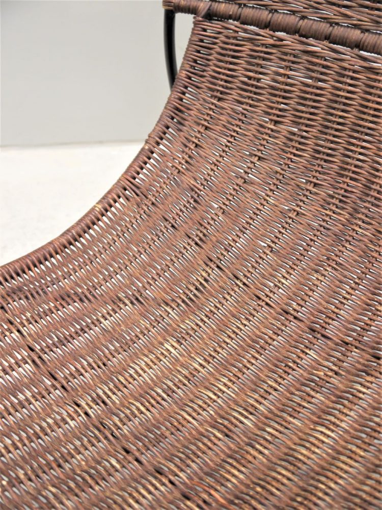 Frederick Weinberg – Wicker and Iron Lounge Chair